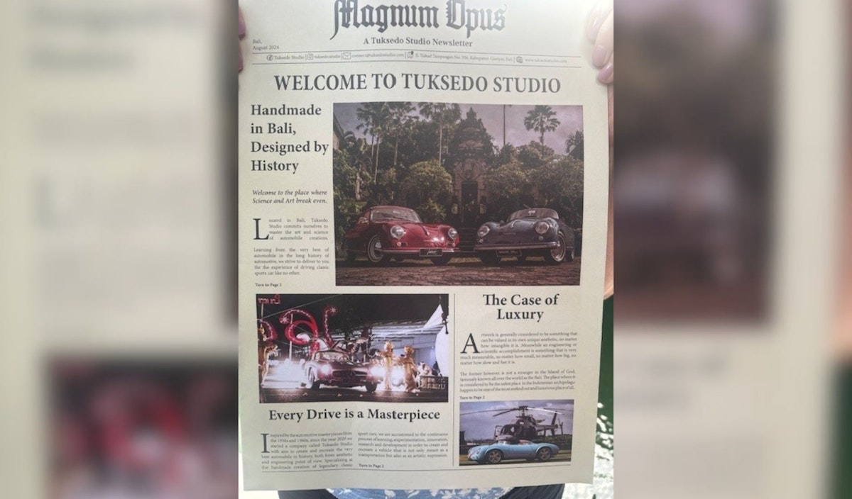 Tuksedo Studio Newsletter